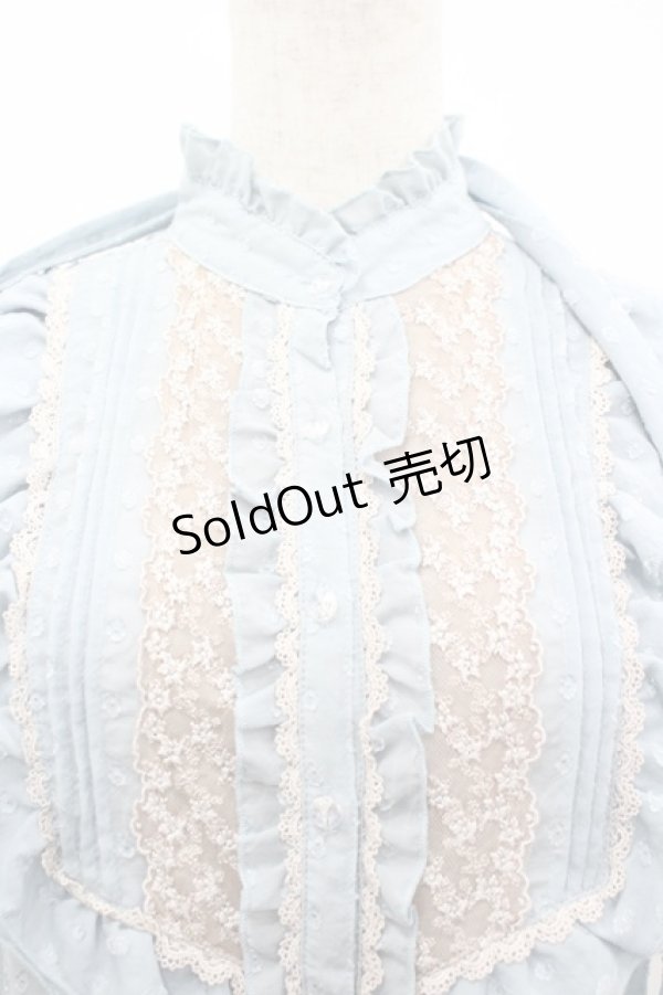 画像3: axes femme / レース使いドビードットブラウス M サックス I-26-04-01-023-AX-BL-TE-ZI (3)