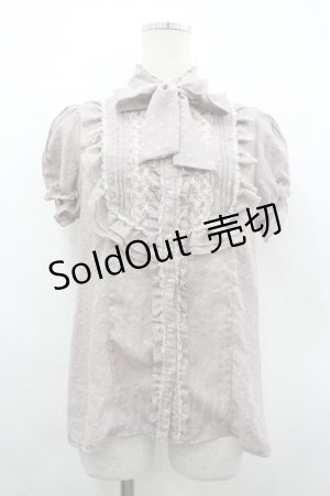 画像: axes femme / レース使いドビードットブラウス M ラベンダー I-26-04-01-024-AX-BL-TE-ZI