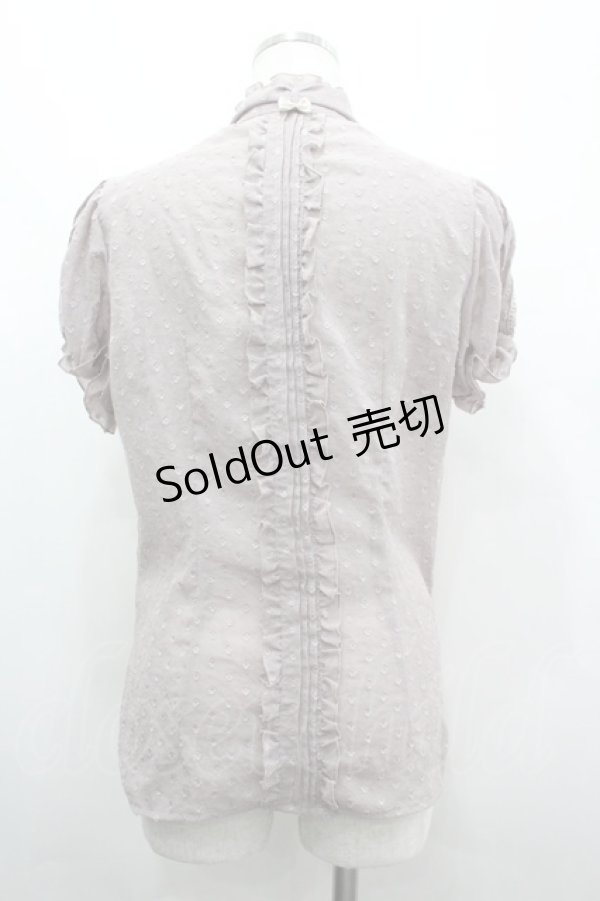 画像2: axes femme / レース使いドビードットブラウス M ラベンダー I-26-04-01-024-AX-BL-TE-ZI (2)