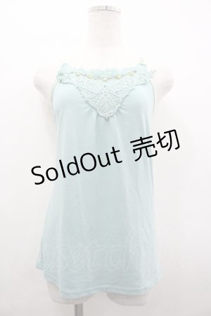 画像: axes femme / ビジュー使いキャミソール M ミント I-26-04-01-025-AX-TO-TE-ZI