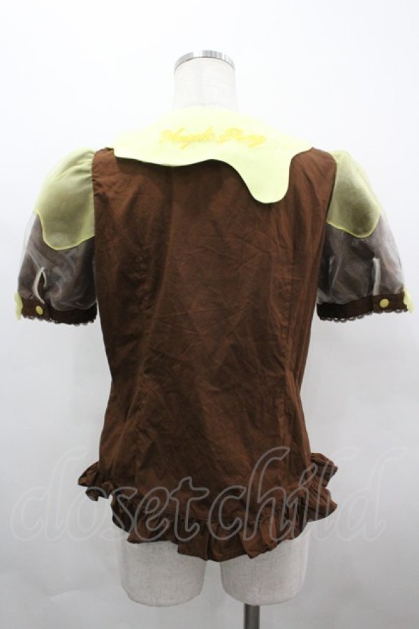 画像2: Angelic Pretty / Honey Bear's Cafeブラウス  ブラウンＸイエロー I-26-04-01-003-AP-BL-SA-ZI (2)