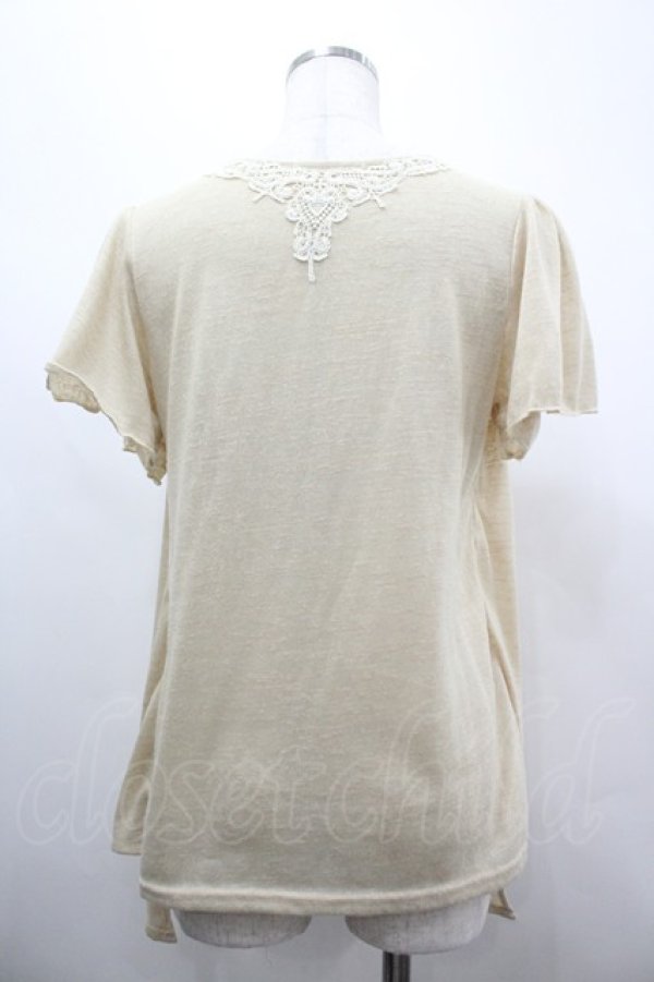 画像2: axes femme / カーデ重ね風トップス  アイボリーＸ白 I-26-04-01-030-AX-TO-SA-ZI (2)