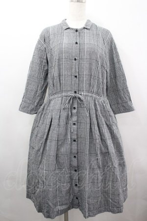 画像: PINK HOUSE / チェックシャツワンピース  黒Ｘ白 I-26-04-03-033-LO-OP-SA-ZI