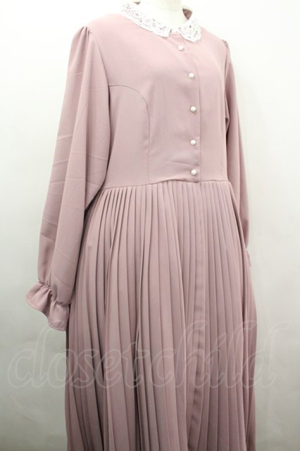 画像3: m petit by misako / AM*レースエリプリーツワンピース 3L ピンク I-26-04-03-035-LO-OP-SA-ZI (3)