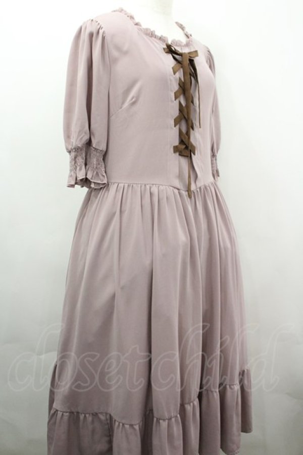 画像3: m petit by misako / AMレースアップワンピース 3L ピンク I-26-04-03-036-LO-OP-SA-ZI (3)