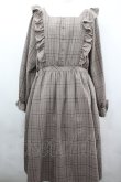 画像1: m petit by misako / チェックワンピース 3L ブラウン I-26-04-03-037-LO-OP-SA-ZI (1)