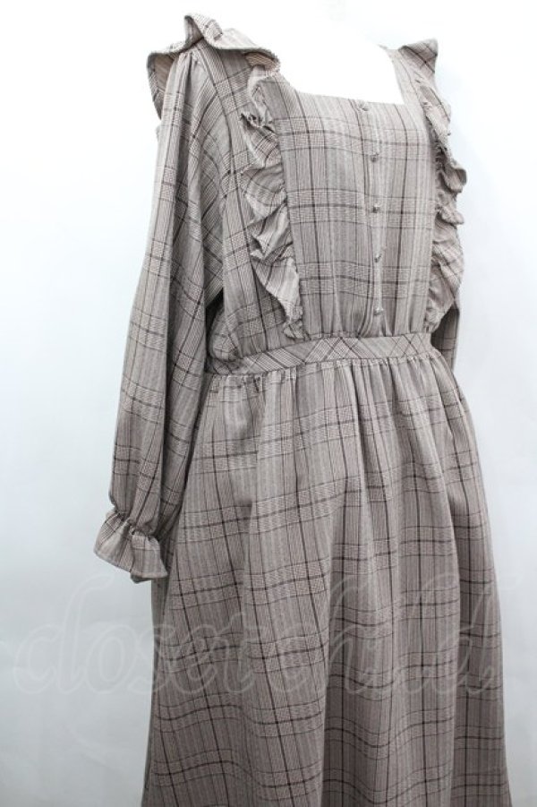 画像3: m petit by misako / チェックワンピース 3L ブラウン I-26-04-03-037-LO-OP-SA-ZI (3)