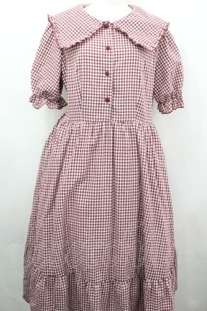 画像: m petit by misako / ギンガムチェックワンピース LL 赤チェック I-26-04-03-038-LO-OP-SA-ZI