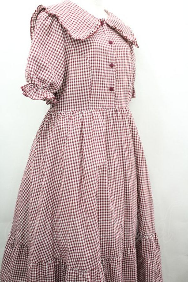 画像3: m petit by misako / ギンガムチェックワンピース LL 赤チェック I-26-04-03-038-LO-OP-SA-ZI (3)