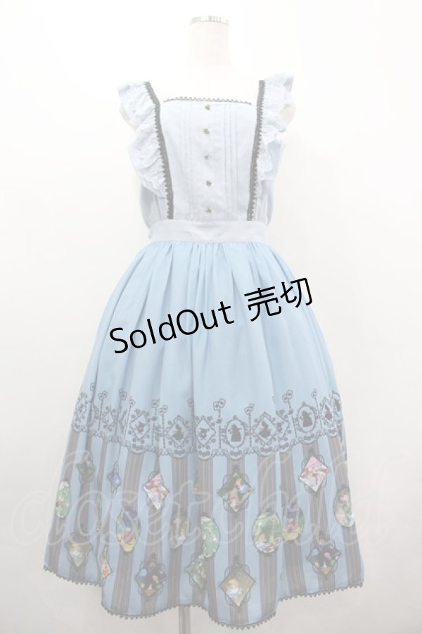 画像1: axes femme POETIQUE / ふしぎの国のアリス/ワンピース M ブルー I-26-04-03-044-AX-OP-SA-ZI (1)