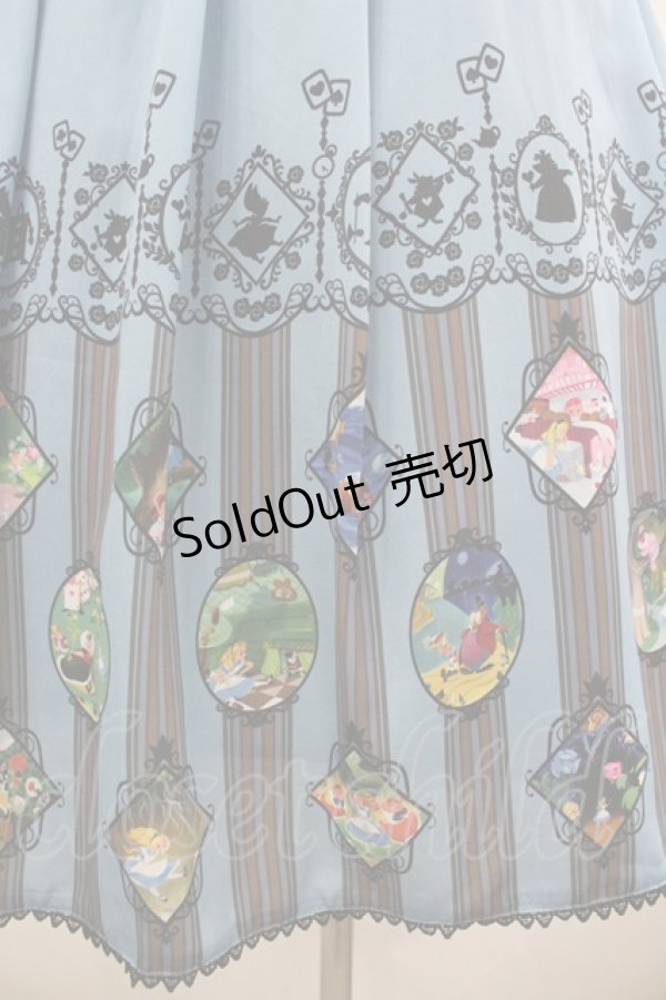 画像3: axes femme POETIQUE / ふしぎの国のアリス/ワンピース M ブルー I-26-04-03-044-AX-OP-SA-ZI (3)