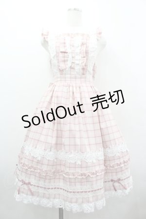 画像: Chalmiere / タータンチェックジャンパースカート M ピンク I-26-04-03-048-0-OP-SA-ZI
