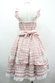 画像2: Chalmiere / タータンチェックジャンパースカート M ピンク I-26-04-03-048-0-OP-SA-ZI (2)