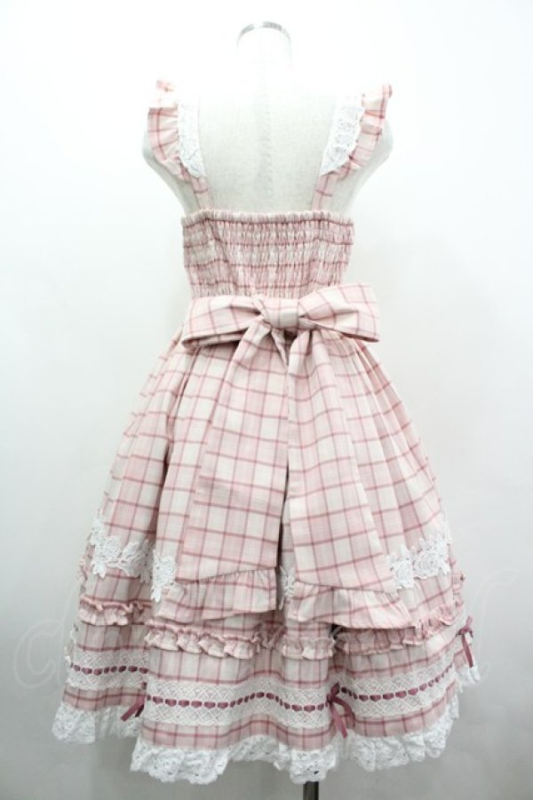 画像2: Chalmiere / タータンチェックジャンパースカート M ピンク I-26-04-03-048-0-OP-SA-ZI (2)