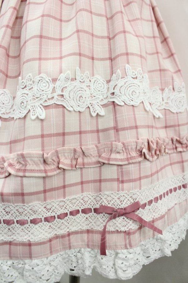 画像3: Chalmiere / タータンチェックジャンパースカート M ピンク I-26-04-03-048-0-OP-SA-ZI (3)