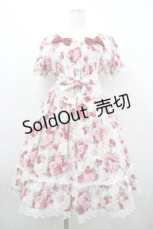 画像: BABY,THE STARS SHINE BRIGHT / シュガーブーケ〜永遠の乙女の憧れ〜柄シャーリングワンピース  白 I-26-04-03-054-BA-OP-TE-ZI