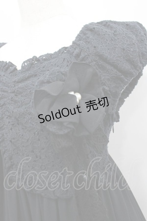 画像3: Victorian maiden / レースシフォンドールドレス  黒 I-26-04-03-055-CL-OP-TE-ZI (3)