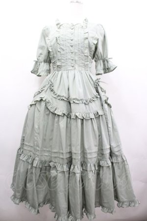 画像: Chalmiere / フリルロングワンピース M グリーン I-26-04-03-057-0-OP-SA-ZI