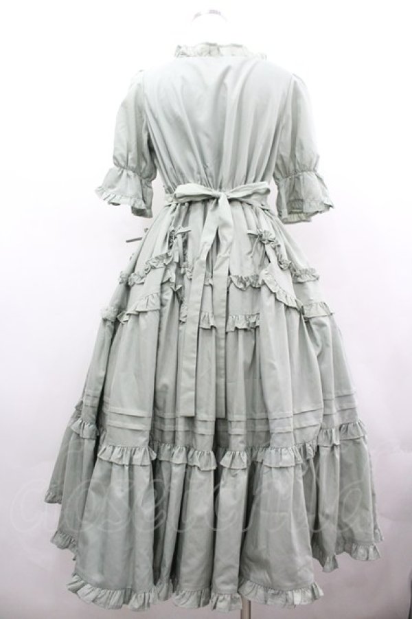 画像2: Chalmiere / フリルロングワンピース M グリーン I-26-04-03-057-0-OP-SA-ZI (2)