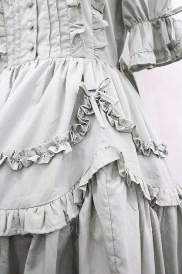 画像3: Chalmiere / フリルロングワンピース M グリーン I-26-04-03-057-0-OP-SA-ZI (3)