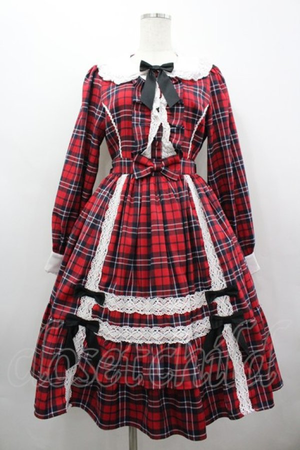 画像1: axes femme kawaii / タータンチェックワンピース M レッド I-26-04-03-058-AX-OP-SA-ZI (1)