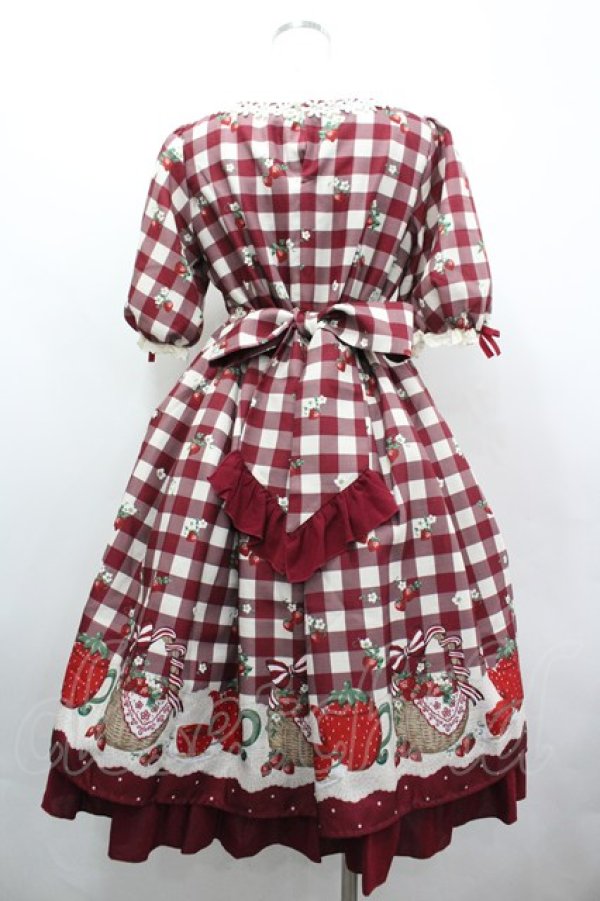 画像2: axes femme kawaii / ベリーズピクニックワンピース M レッド I-26-04-03-059-AX-OP-SA-ZI (2)