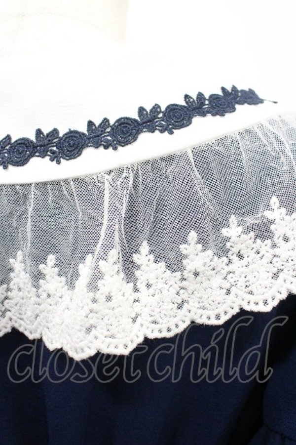 画像3: axes femme kawaii / マリアンヌワンピース M ブルー I-26-04-03-061-AX-OP-SA-ZI (3)