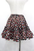 画像2: Na+H / トランプスカート  黒Ｘ赤Ｘ白 I-26-04-03-062-PU-SK-SA-ZI (2)