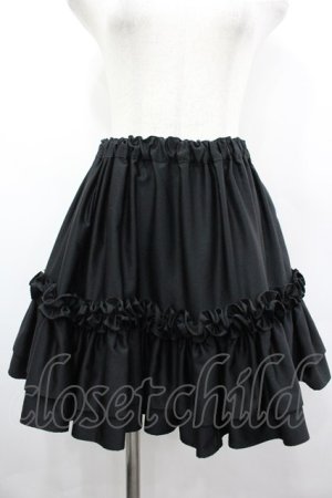 画像: Na+H / フリルスカート  黒 I-26-04-03-063-PU-SK-SA-ZI