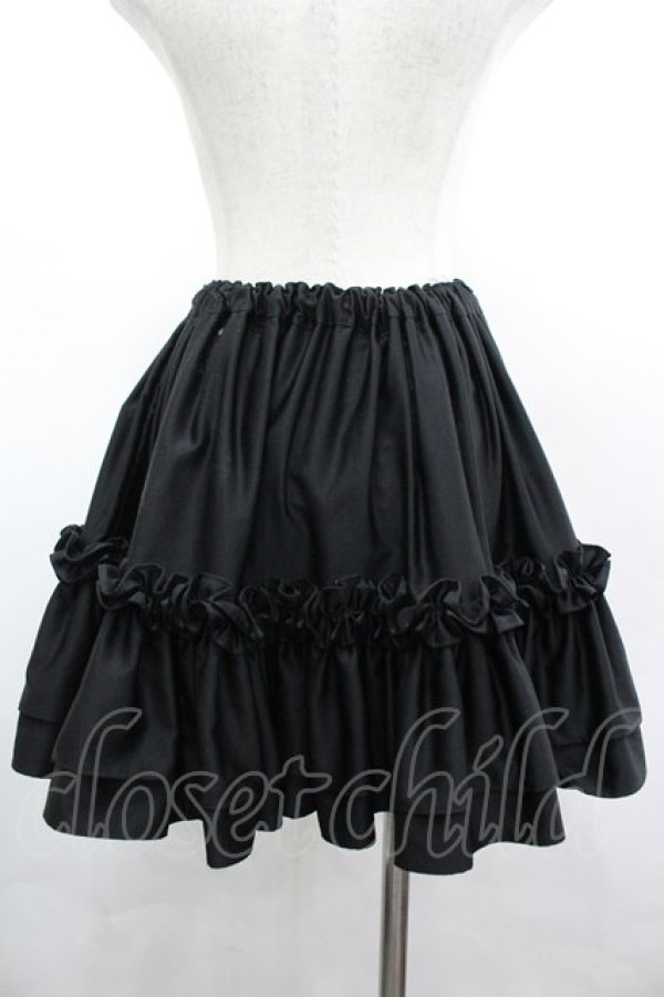 画像2: Na+H / フリルスカート  黒 I-26-04-03-063-PU-SK-SA-ZI (2)