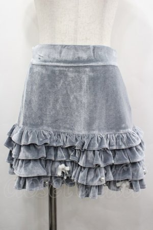 画像: Ank Rouge / ベロアフリルスカパン M ブルー I-26-04-03-066-CA-SK-TE-ZI