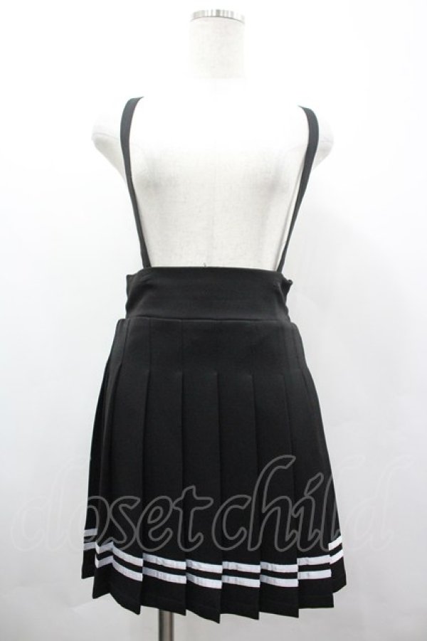 画像1: MA*RS / ラインプリーツスカート  黒 I-26-04-03-067-EL-SK-TE-ZI (1)