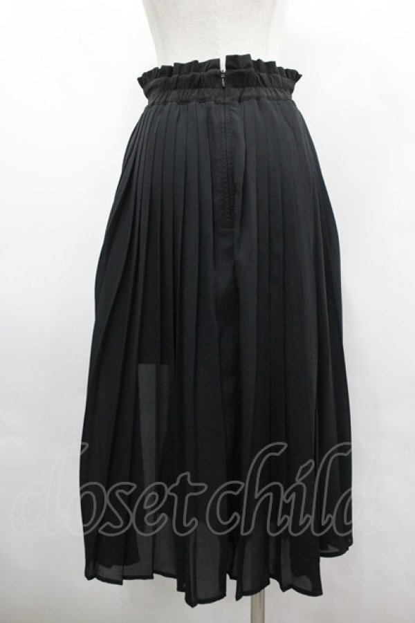 画像2: Honey Cinnamon / ハートバックルプリーツラップスカート  黒 I-26-04-03-068-LO-SK-TE-ZI (2)