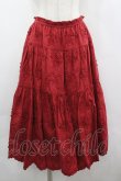 画像1: PINK HOUSE / フラワーレーススカート  赤 I-26-04-03-070-LO-SK-SA-ZI (1)