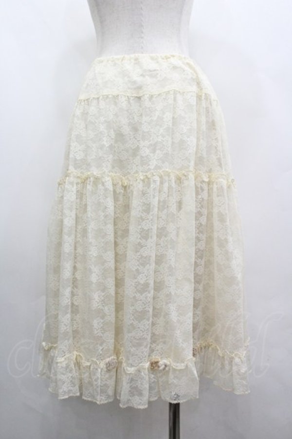 画像2: PINK HOUSE / レーススカート  生成り I-26-04-03-071-LO-SK-SA-ZI (2)