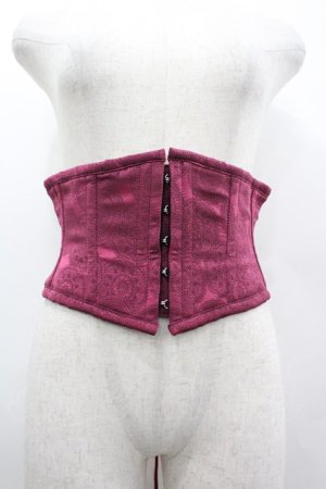 画像: abilletage / レース柄ミニショートコルセット  濃ピンク I-26-04-03-075-GO-ZA-SA-ZI