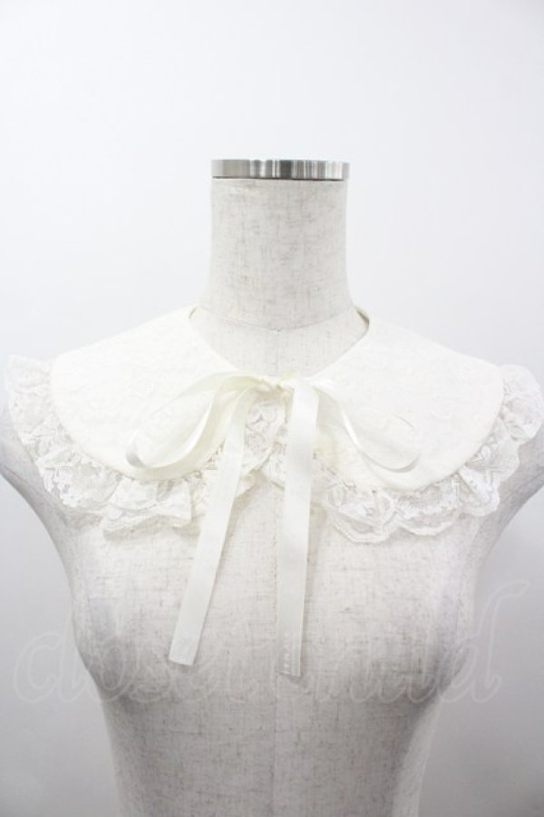 画像1: m petit by misako / NINA’Sコラボ レース付け襟  白 I-26-04-03-077-LO-ZA-TE-ZI (1)