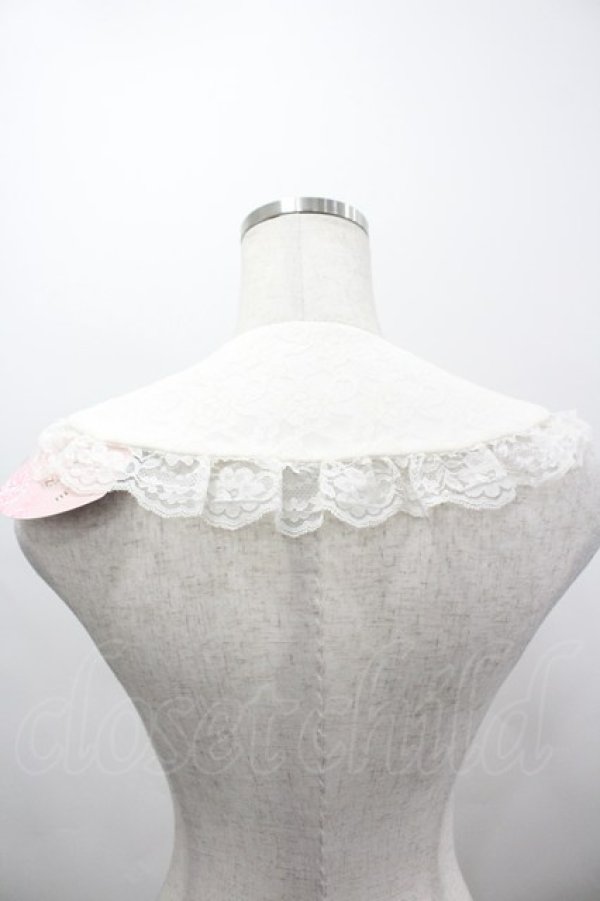 画像2: m petit by misako / NINA’Sコラボ レース付け襟  白 I-26-04-03-077-LO-ZA-TE-ZI (2)