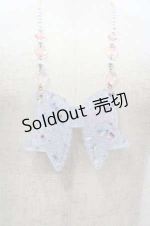 画像: Angelic Pretty / きらめきリボンネックレス  サックス I-26-04-03-078-AP-AC-TE-ZI