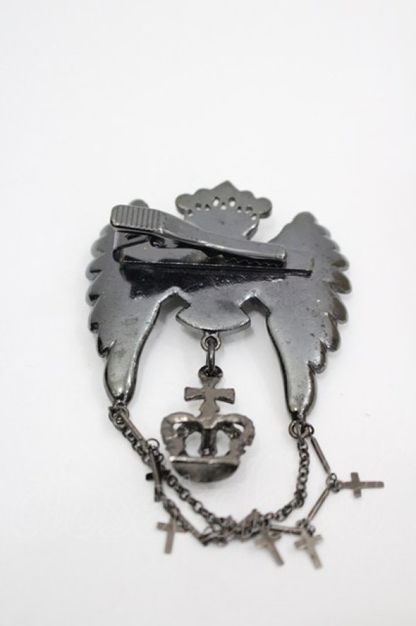 画像2: BPN / 羽根十字髑髏ネクタイピン  ガンメタ I-26-04-03-081-GO-ZA-SA-ZI (2)