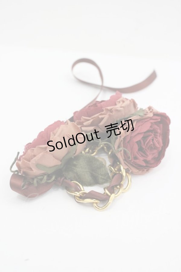 画像2: WONDERFUL WORLD / ローズブレスレット  ボルドー I-26-04-03-083-LO-ZA-SA-ZI (2)