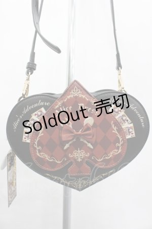 画像: 雨 洋裁 Alice Dress / スペードハートポシェット  黒ｘボルドー I-26-04-03-086-LO-BG-SA-ZI