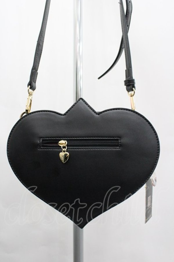 画像2: 雨 洋裁 Alice Dress / スペードハートポシェット  黒ｘボルドー I-26-04-03-086-LO-BG-SA-ZI (2)