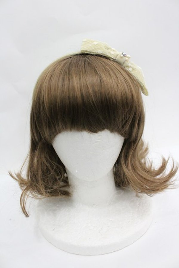 画像2: Emily Temple cute / ベルベットリボンカチューシャ  ベージュ I-26-04-03-094-ET-AC-SA-ZI (2)