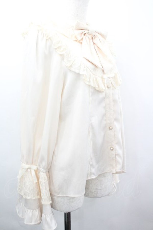 画像4: axes femme kawaii / ロココ姫袖ブラウス M キナリ I-26-04-03-010-AX-BL-SA-ZI (4)