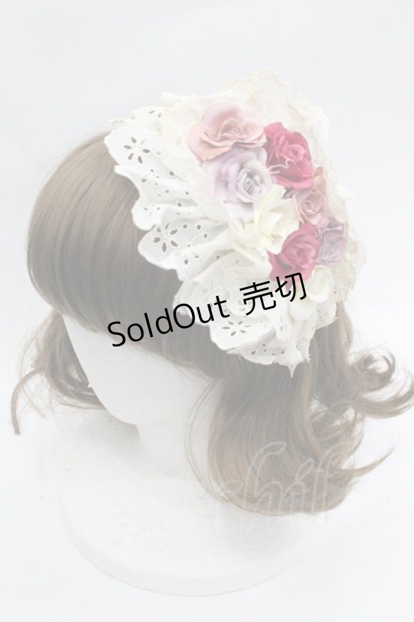 画像1: corgi-corgi / レースヘッドドレス風カチューシャ  アイボリー I-26-04-03-095-GO-AC-SA-ZI (1)