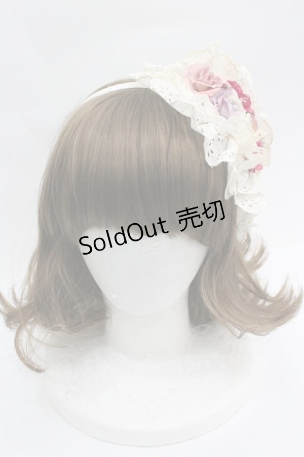 画像2: corgi-corgi / レースヘッドドレス風カチューシャ  アイボリー I-26-04-03-095-GO-AC-SA-ZI (2)