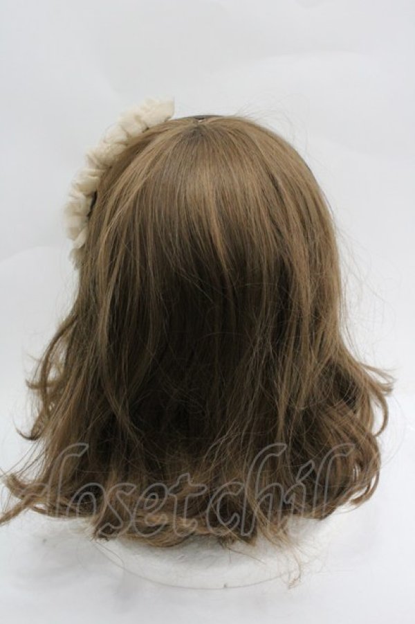 画像3: Emily Temple cute / ジョーゼットフリル&ビーズカチューシャ  ブラウン I-26-04-03-096-ET-AC-SA-ZI (3)