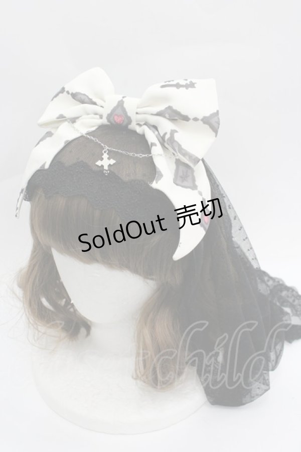 画像1: Angelic Pretty / Ghost Night Bride カチューシャ  アイボリー I-26-04-03-097-AP-AC-TE-ZI (1)