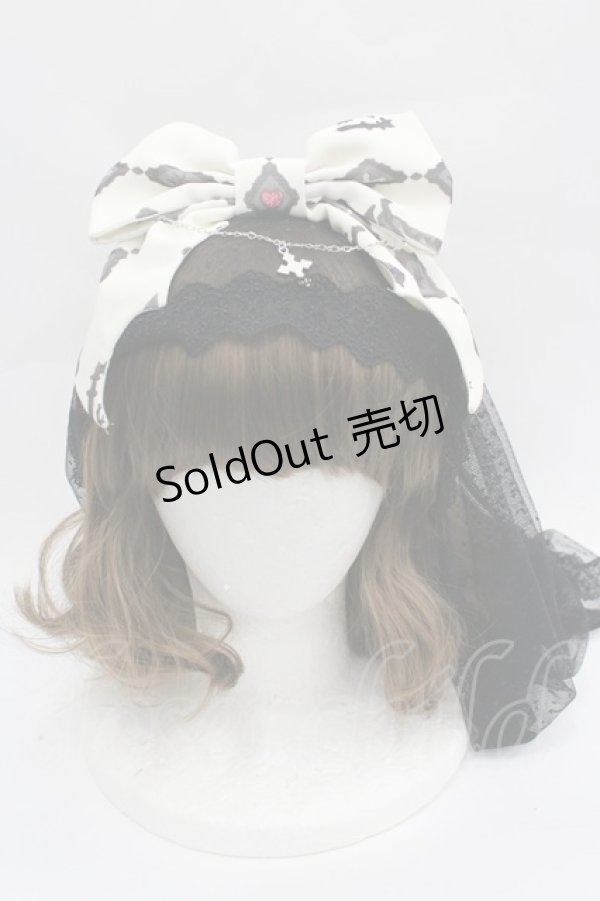 画像2: Angelic Pretty / Ghost Night Bride カチューシャ  アイボリー I-26-04-03-097-AP-AC-TE-ZI (2)